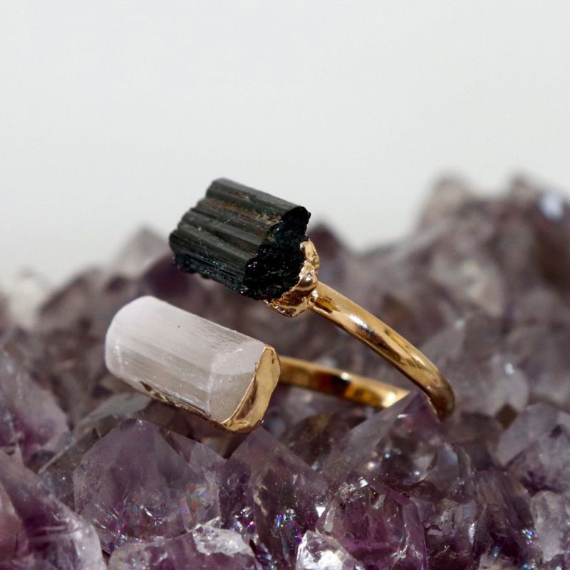 Clear Energy Ring | Gold