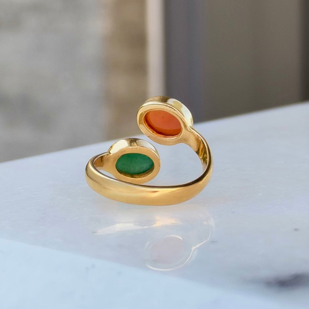 MANIFEST ENERGY RING Karneol und Aventurin