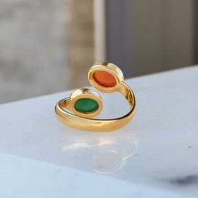 MANIFEST ENERGY RING Karneol und Aventurin