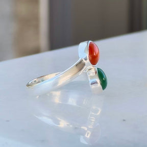MANIFEST ENERGY RING Karneol und Aventurin