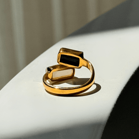 CLEAR ENERGY RING Selenit und Turmalin - That Spiritual Shop
