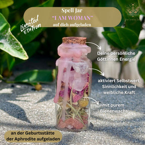 I AM WOMAN SPELL JAR auf dich aufgeladen - That Spiritual Shop
