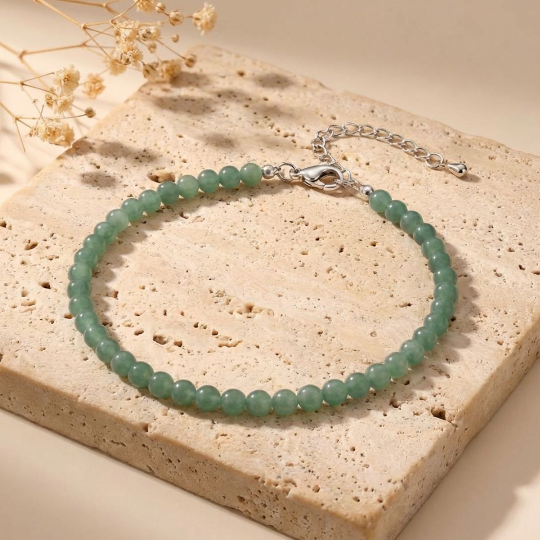 LUCKY GIRL AVENTURIN FUßKETTE - thatspiritualshop.de