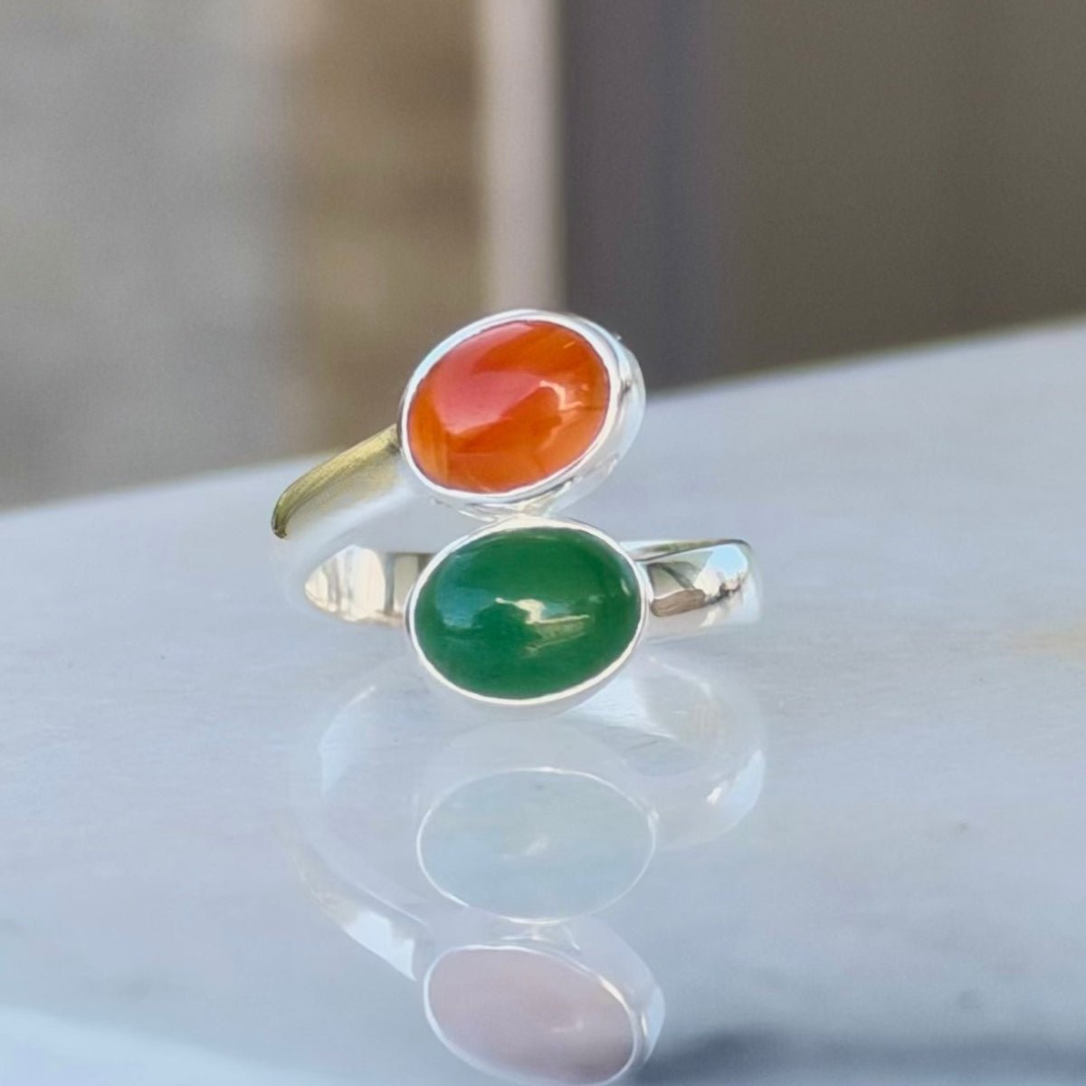 MANIFEST ENERGY RING Karneol und Aventurin - That Spiritual Shop