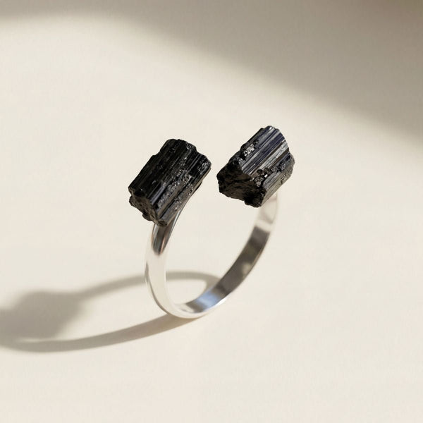 PROTECTION TURMALIN RING 925 SILBER - That Spiritual Shop