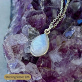 REGENBOGEN MONDSTEIN KETTE - thatspiritualshop.de