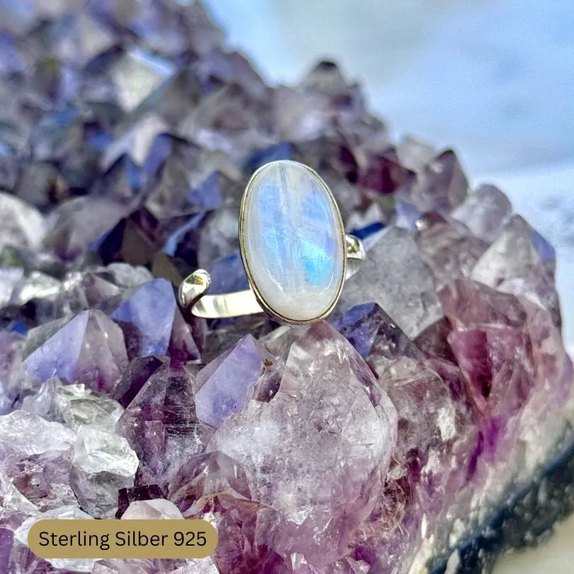 REGENBOGEN MONDSTEIN RING - thatspiritualshop.de