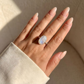 REGENBOGEN MONDSTEIN RING - thatspiritualshop.de