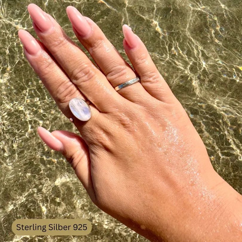 REGENBOGEN MONDSTEIN RING - thatspiritualshop.de