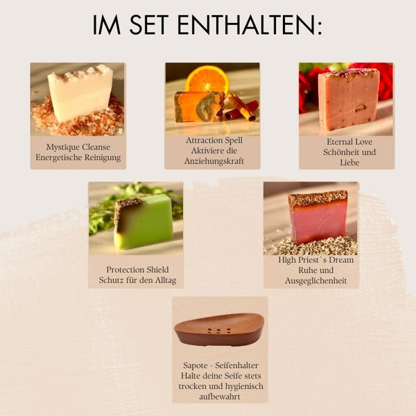 RITUALSEIFEN SET | 5 SEIFEN + SEIFENHALTER - thatspiritualshop.de