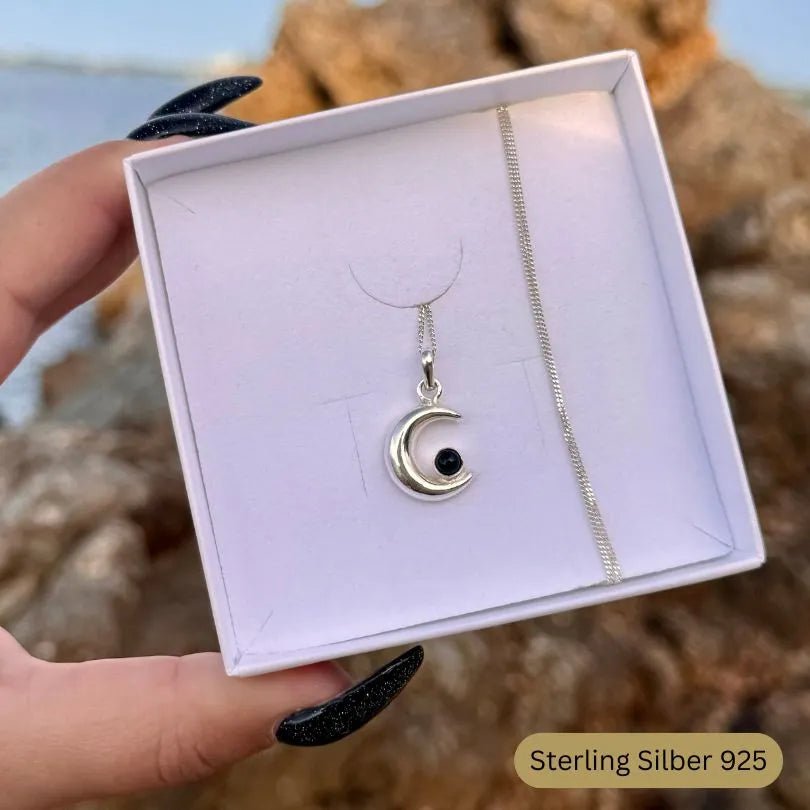 TURMALIN PROTECTION MOND KETTE - thatspiritualshop.de