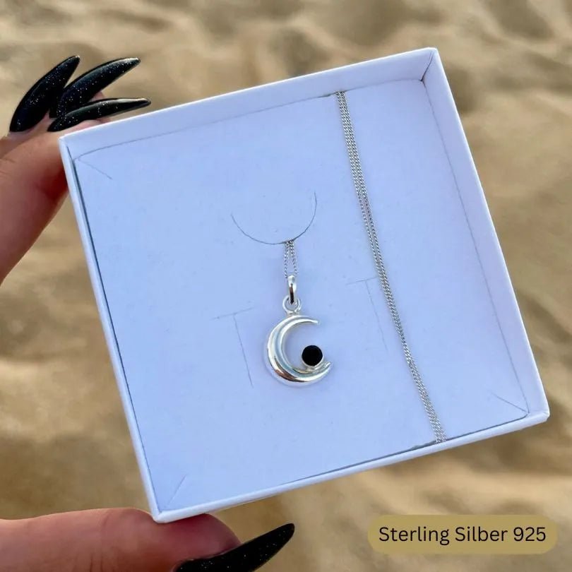 TURMALIN PROTECTION MOND KETTE - thatspiritualshop.de